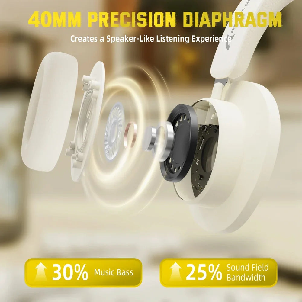 Attack Shark G500 Ultra-Light Wireless Gaming Headset - off white