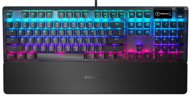 SteelSeries Apex 5 Hybrid Mechanical OLED Smart Display USB Gaming Keyboard - (Hybrid Blue Switch)