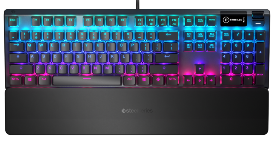SteelSeries Apex 5 Hybrid Mechanical OLED Smart Display USB Gaming Keyboard - (Hybrid Blue Switch)