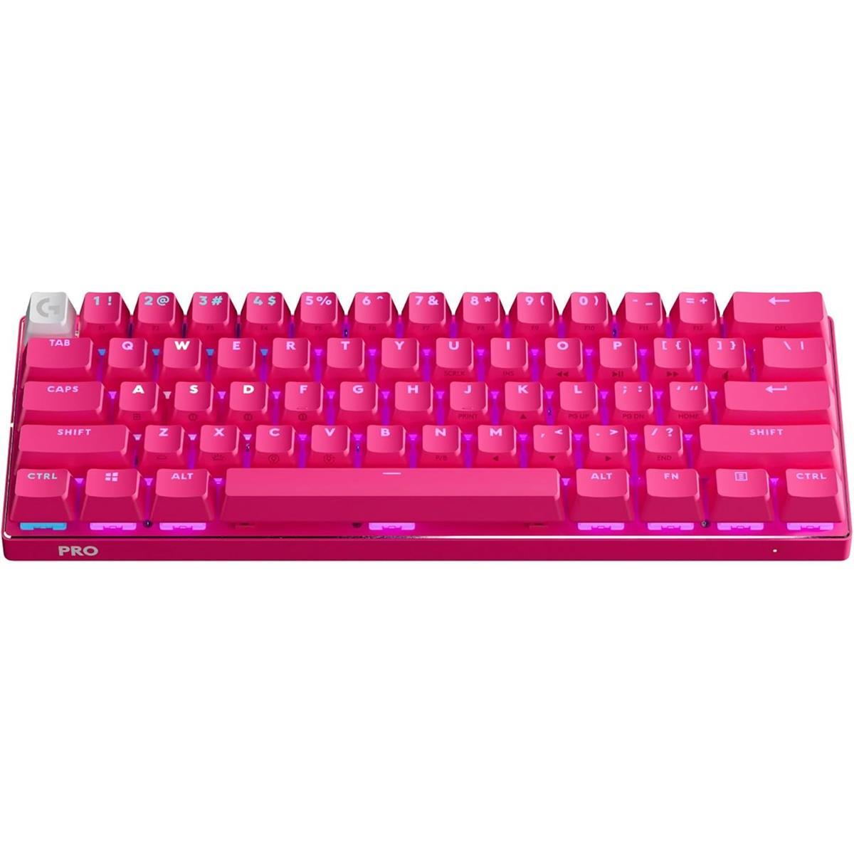 Logitech G Pro X 60 Lightspeed Wireless Gaming Keyboard - Magenta