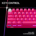 Logitech G Pro X 60 Lightspeed Wireless Gaming Keyboard - Magenta