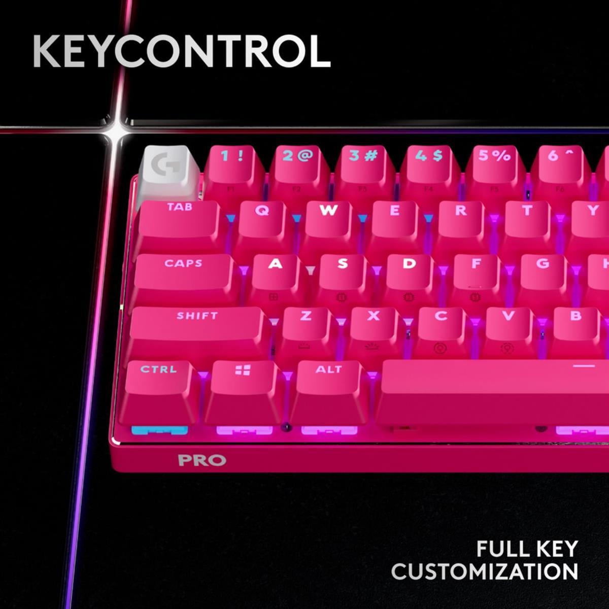 Logitech G Pro X 60 Lightspeed Wireless Gaming Keyboard - Magenta
