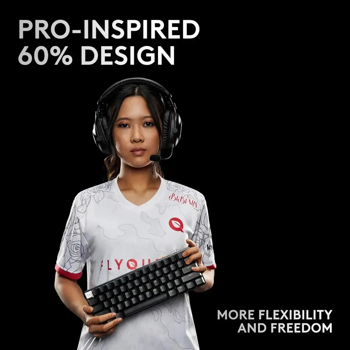 Logitech G Pro X 60 Lightspeed Wireless Gaming Keyboard - Black